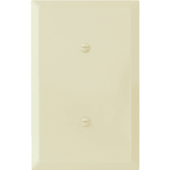 Titan3 1-Gang Jumbo Smooth Blank Wall Plate (Ivory)