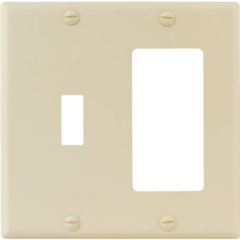 Image for Titan3 2-Gang Wrinkle Toggle/Rocker Wall Plate (10-Pack) (Ivory) from HD Supply