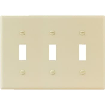 Image for Titan3 3-Gang Wrinkle Toggle Wall Plate (10-Pack) (Ivory) from HD Supply