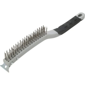 Warner Tool 14" Tool Soft Grip Stainless Wire Brush With Scraper