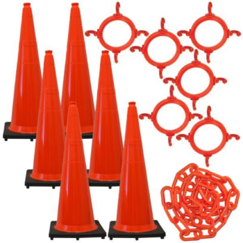 Image for Mr. Chain 36 Inch  Orange Traffic Cone And Chain Kit from HD Supply