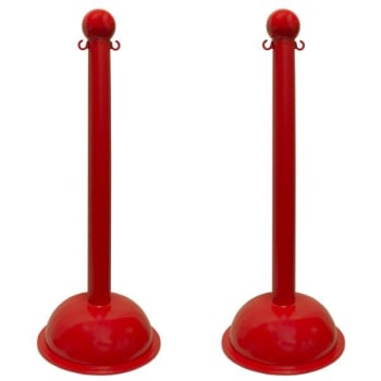 Image for Mr. Chain Red Heavy Duty Stanchion 2pack from HD Supply