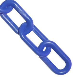 Image for Mr. Chain 2 Inch X 160 Feet Blue Plastic Barrier Chain In A Pail from HD Supply