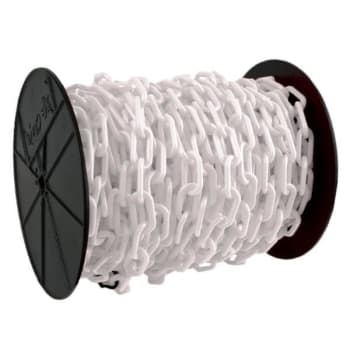 Image for Mr. Chain 2 Inch X 125 Feet White Plastic Barrier Chain On A Reel from HD Supply