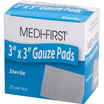 Image for Medi-First® 3 X 3" Sterile Gauze Pads Package Of 25 from HD Supply