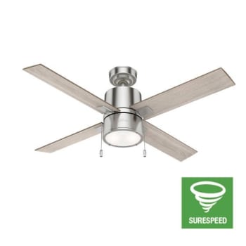 Image for Hunter® Beck 52 in. 4-Blade LED Ceiling Fan w/ Light (Brushed Nickel) from HD Supply