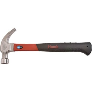 Image for Plumb® 16 Oz Curved Claw Hammer, Fiberglass Handle, Nonslip Grip, Smooth Face from HD Supply