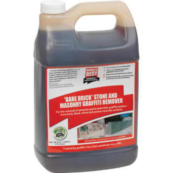1 Gallon World’s Best Bare Brick, Stone, And Masonry Graffiti Remover