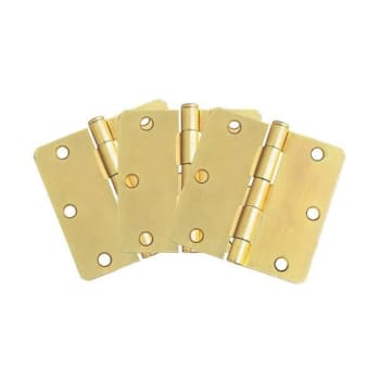 Image for Design House Radius Door Hinge, 3-1/2 In. X 1/4 In., Satin Brass, Package Of 3 from HD Supply