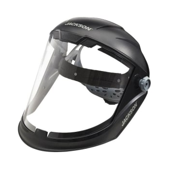 Jackson Safety Lightweight  Premium Face Shield With Ratcheting Headgear, Black