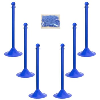 Image for Mr. Chain Blue Light Duty Stanchion And Chain Kit from HD Supply