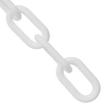 Mr. Chain 1.5 Inch X 100 Feet White Plastic Barrier Chain