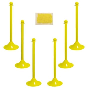 Image for Mr. Chain Yellow Light Duty Stanchion And Chain Kit from HD Supply