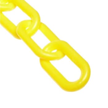 Mr. Chain 1.5 Inch X 300 Feet Yellow Plastic Barrier Chain In A Pail