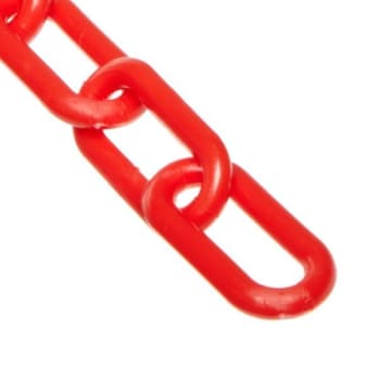 Mr. Chain 2 Inchx 100 Feet Red Heavy Duty Plastic Barrier Chain