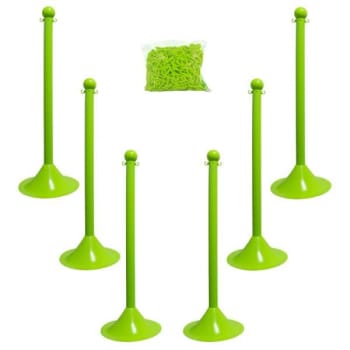 Image for Mr. Chain Safety Green Light Duty Stanchion And Chain Kit from HD Supply