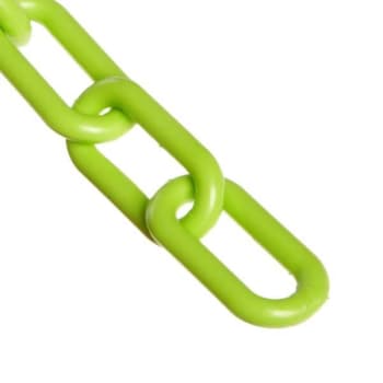 Mr. Chain 1.5 Inch X 200 Feet Safety Green Plastic Barrier Chain On A Reel