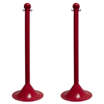 Image for Mr. Chain Red Light Duty Stanchion Package Of 2 from HD Supply