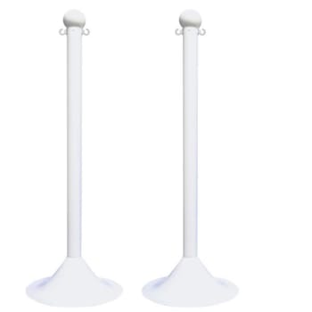 Image for Mr. Chain White Light Duty Stanchion Package Of 2 from HD Supply