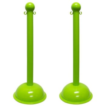 Image for Mr. Chain Safety Green Heavy Duty Stanchion Package Of 2 from HD Supply