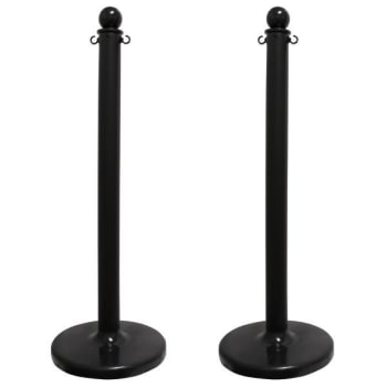 Image for Mr. Chain Black Medium Duty Stanchion Package Of 2 from HD Supply