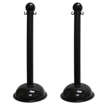 Image for Mr. Chain Black Heavy Duty Stanchion Package Of 2 from HD Supply