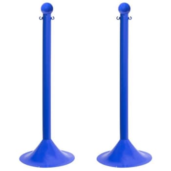 Image for Mr. Chain Blue Light Duty Stanchion Package Of 2 from HD Supply