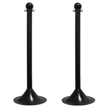 Image for Mr. Chain Black Light Duty Stanchion Package Of 2 from HD Supply