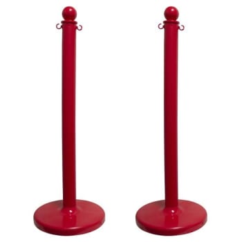 Image for Mr. Chain Red Medium Duty Stanchion Package Of 2 from HD Supply
