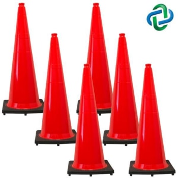 Mr. Chain 36 Inch Orange Traffic Cone Package Of 6