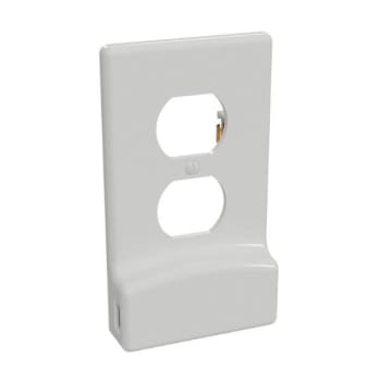 Image for Westek 1-Gang Plastic Duplex USB Wall Plate w/ Nightlight (White) from HD Supply