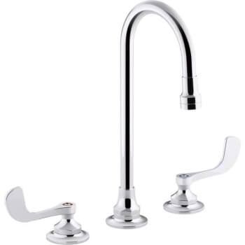 Kohler Triton Bowe 0.5 GPM Widespread Gooseneck Bathroom Faucet w/ Wristblade Lever