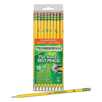 Image for Ticonderoga® by Dixon® #2 Soft Lead Pre Sharpened Pencil, Pack Of 18 from HD Supply