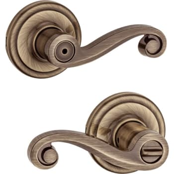 Image for Kwikset Signature Series Lido Privacy Lever In Antique Brass from HD Supply