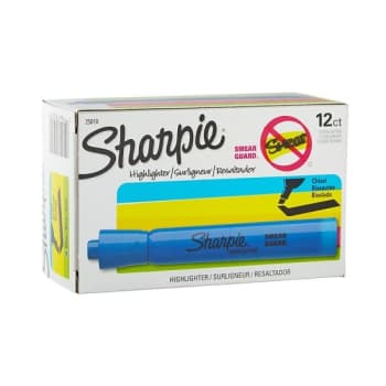 Sharpie® Accent® Turquoise Blue Chisel-Tip Highlighter, Package Of 12