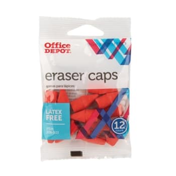 Office Depot® Red Eraser Cap Package Of 12