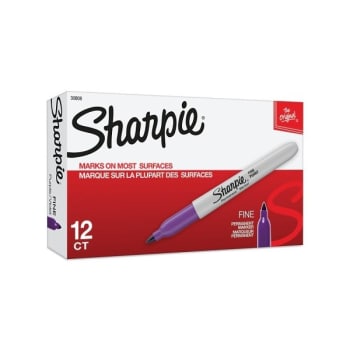 Image for Sharpie® Purple Fine Point Permanent Marker, Package Of 12 from HD Supply