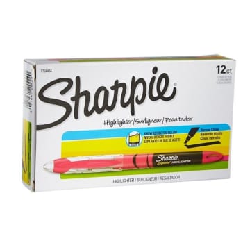 Sharpie® Accent® Fluorescent Pink Liquid Pen-Style Highlighter, Package Of 12