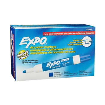 Image for Expo® Blue Bullet Point Low-Odor Dry-Erase Marker, Package Of 12 from HD Supply