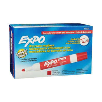 Image for Expo® Red Bullet Point Low-Odor Dry-Erase Marker, Package Of 12 from HD Supply