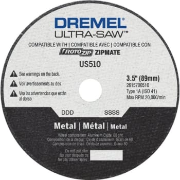 Image for Dremel Rotozip Zipmate 3-1/2" Metal Cut-Off Wheel from HD Supply