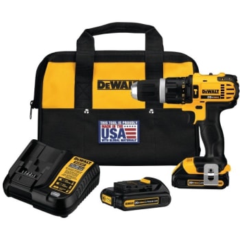 Image for DeWalt 1/2 in 20 Volt MAX Compact Cordless Hammer Drill/Driver Kit from HD Supply