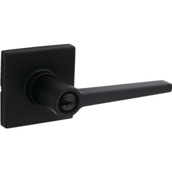 Kwikset Daylon Entry Lever With Square Trim In Iron Black