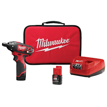 Image for Milwaukee 1/4 In 12 Volt M12 Li-Ion Cordless Screwdriver Kit from HD Supply