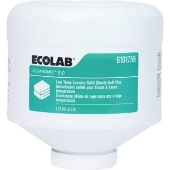 Image for Ecolab® Aquanomic 2.0 Low Temp Laundry Solid Clearly Soft Plus 2, 6lb, Case Of 2 from HD Supply
