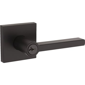 Image for Kwikset Halifax Square Keyed Entry Lever, Smartkey Security, Matte Black from HD Supply