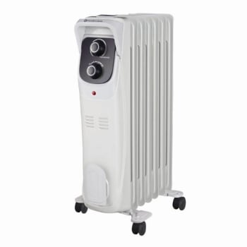 Image for Comfort Zone 1,500-Watt White Oil-Filled Electric Space Heater Radiator from HD Supply