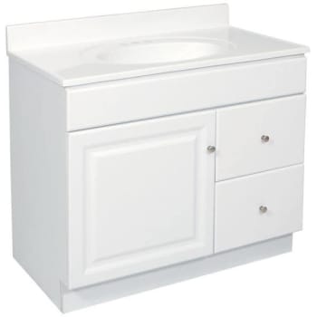 Design House® Wyndham 36 In. W x 21 In. D Unassembled Vanity Cabinet Only White