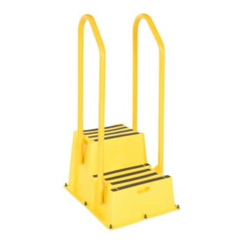 Image for Vestil Step Poly Nestable 2 Step Yellow With Handrails Port from HD Supply