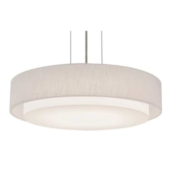 Image for Afx Sanibel 23 In. 30w 1-Light Pendant Fixture (Satin Nickel/linen White) from HD Supply
